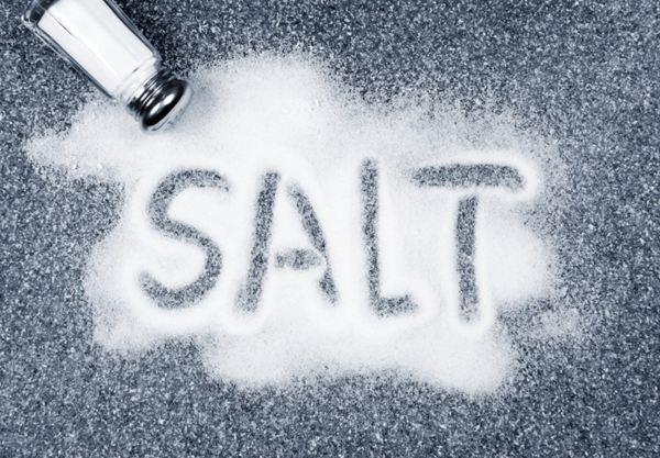 Salt Most of us eat about 12 g of salt per day much of which is added during manufacturing NICE have a target for the population to reduce salt intake to 5g per day by