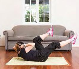 Advanced supine bridge Lie with your back on the floor with your knees bent and your feet under your knees.