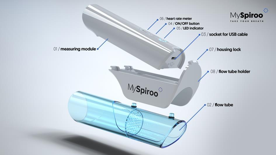 GENERAL INFORMATION MySpiroo is a personal, connected and ultraportable spirometer with a dedicated mobile application for your smartphone.