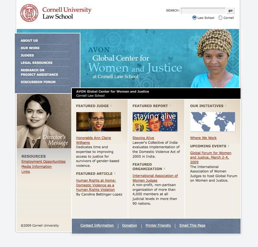Avon United States Avon Global Center for Women and Justice at Cornell Law School US $1.