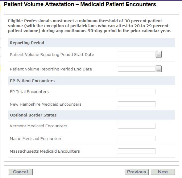 Patient Volume Attestation Medicaid Patient Encounters 2013 SMHP v3