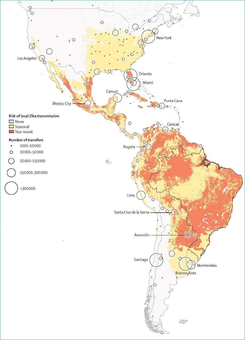 Anticipating the international spread of Zika