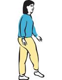 Standing on One Foot Improves balance. 1. Stand close to a wall, chair or table for balance. 2. Shift your weight onto one leg.