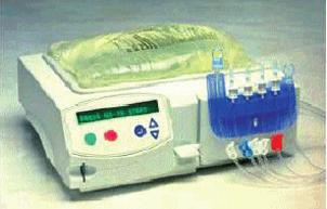 This is a picture of an overnight automated peritoneal dialysis (APD) machine.