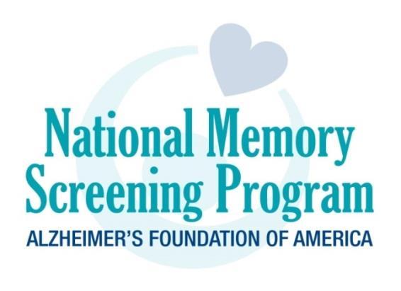 National Memory Screening Program was launched in 2002 by the Alzheimer s Foundation of America (AFA) and provides free, confidential memory screenings to individuals
