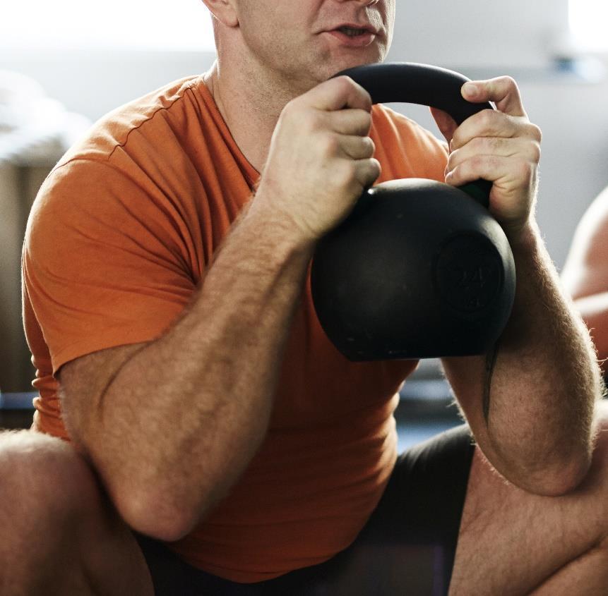 GOBLET SQUATS Use a kettlebell to add weight to your squats and get a bonus core workout.