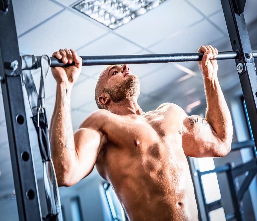 PULL-UPS A bodyweight back exercise to remind you that you don t need much equipment to work hard.