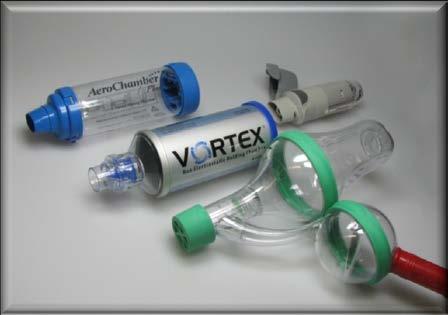Different types of spacers / valved holding chambers lead to different throat deposition and dose to lung.