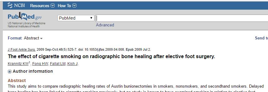 Smoking delays radiological bone healing in all bones, foot bones,