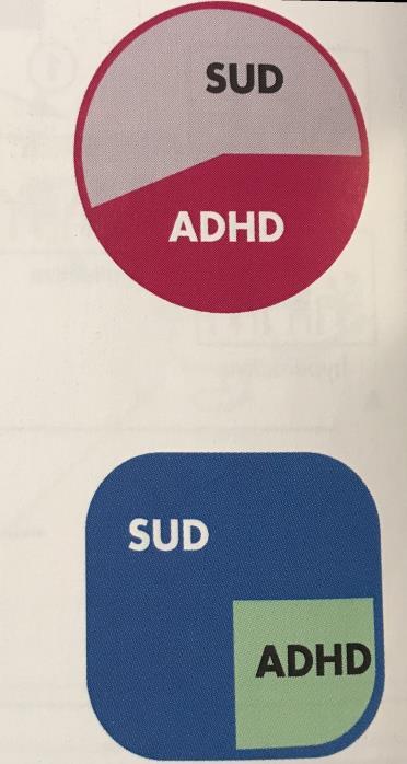 CONCLUSION When ADHD is the primary disorder 35 55% of adults have Comorbid SUD When SUD is the primary disorder, 15-25% exhibit symptoms of ADHD.