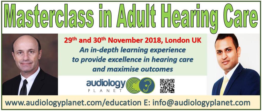 opportunity for audiologists in the NHS and private settings. This two-day Masterclass will feature one of the most prolific authors and highly soughtafter speakers in the audiology world, Dr. L.