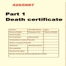 This form does not include the cause of death. The death certificate and the death record are both sent to the NBS.