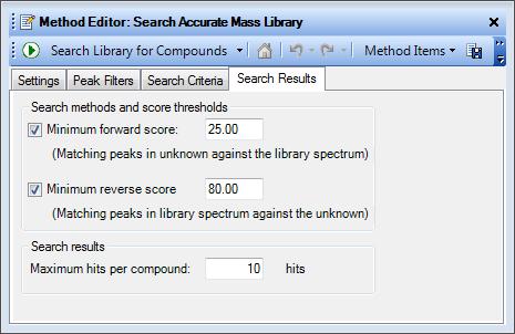 00 f Click the green arrow next to Search Library for Compounds. Expand the Compound List results.