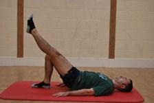 Pause then gently fold this knee lowering the foot back to the mat.