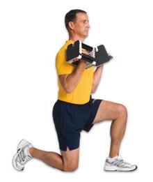bench behind you Drop hips towards deck by bending your front knee without letting your