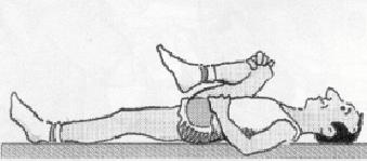 Keep the elevated leg and back straight, bend forward slowly as if trying to meet your knee with your head.