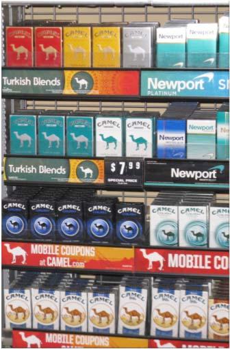 91% of expenditures on cigarette promotion and advertising are at the point of sale.