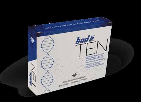 bodeproeu.com TEN Bod ē TEN is an ultra-premium nutritional supplement that enhances cellular energy production, increases stamina and protects against oxidative stress.