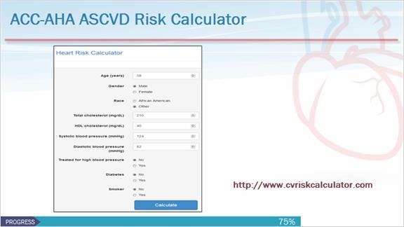 22. ACC-AHA ASCVD risk calculator Well, I want to draw your