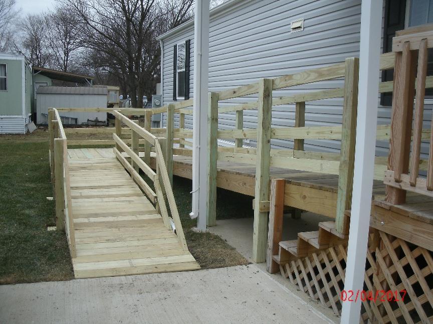 Our second ramp was built for a family in Bloomington, as well.