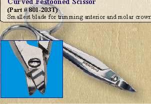 Curved Festooned Scissor (Part # 801-203T)