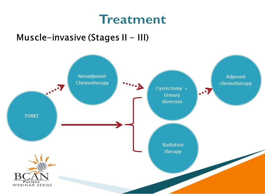 If it is muscle invasive at the time of presentation, the process changes.