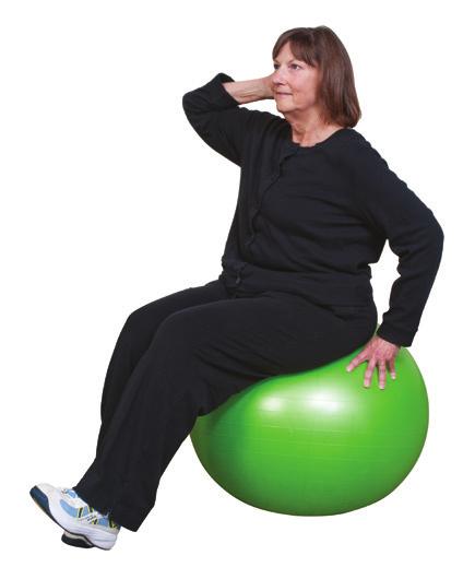 Seated Crunch Start seated at the edge of your chair or on a stability ball.