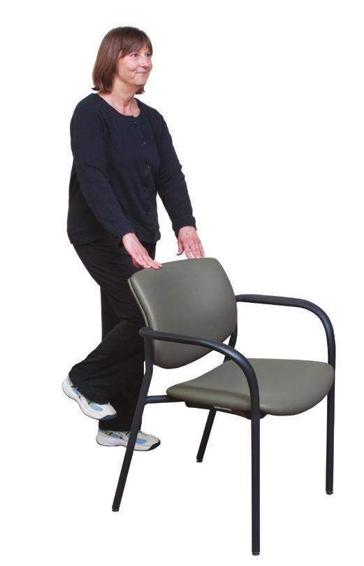 Standing Balance Hold Start by standing behind a chair or other stable object. Stand tall, shoulders back, and engage your core muscles. Shift your weight to one leg without moving your upper body.