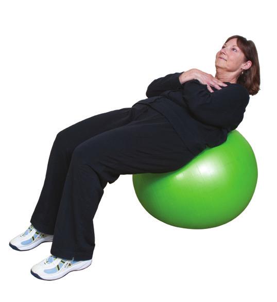 Abdominal Crunch Roll down so that the ball is fitted into the lower back.