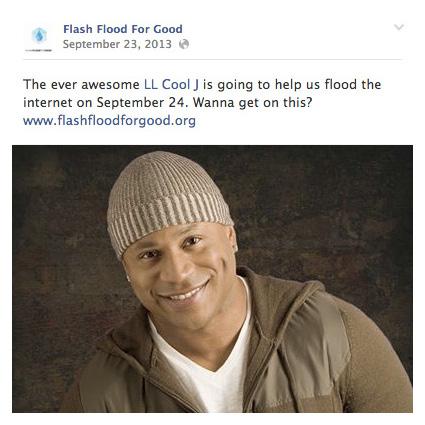 By connecting to Facebook, people agreed to allow Flash Flood for Good to post the pledge on their Timeline.