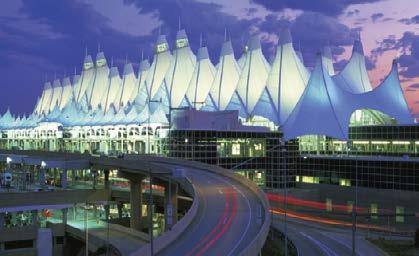 OVERVIEW Introduction Denver International Airport ( DEN or Airport ) is a large hub airport serving 58.3 million passengers each year through 572,520 (2016) operations (landings and takeoffs).