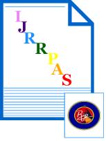 International Journal of Research and Reviews in Pharmacy and Applied science www.ijrrpas.com Corresponding Author Chaudhari S.K Tripathi Shalini Singh D.P Verma N.