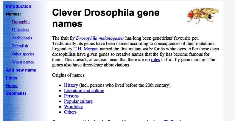 The naming of genes: Drosophila style