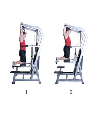 Assisted Pull- Ups Start with arms fully extended above head