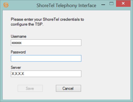 4. Install the interface on the client computer by launching Setup.exe 5. Depending on the version of the ShoreTel Telephony Interface, the configuration is not the same. a. For version 21.84.532x.