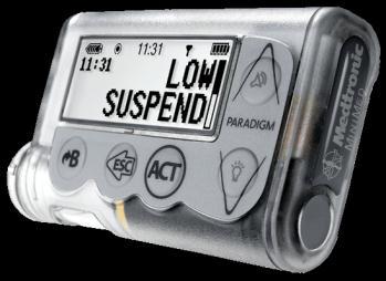 Slika 7: Inzulinska črpalka, ki opozarja in po potrebi samodejno ustavi dovajanje inzulina.