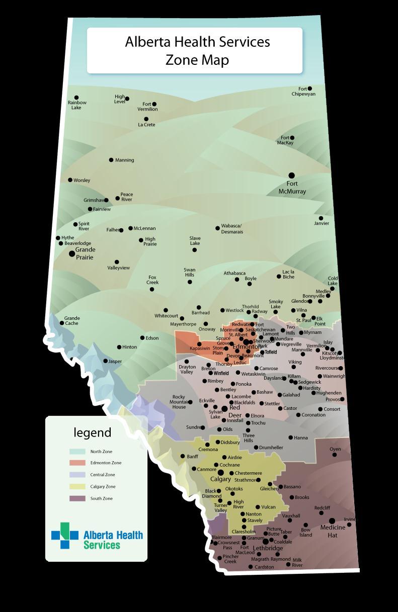 435,255 in 2010 The Edmonton Zone has an area of 11,800 km 2 and a population of 1,156,928 in 2010 The Central Zone has an area of 95,000 km 2 and a population