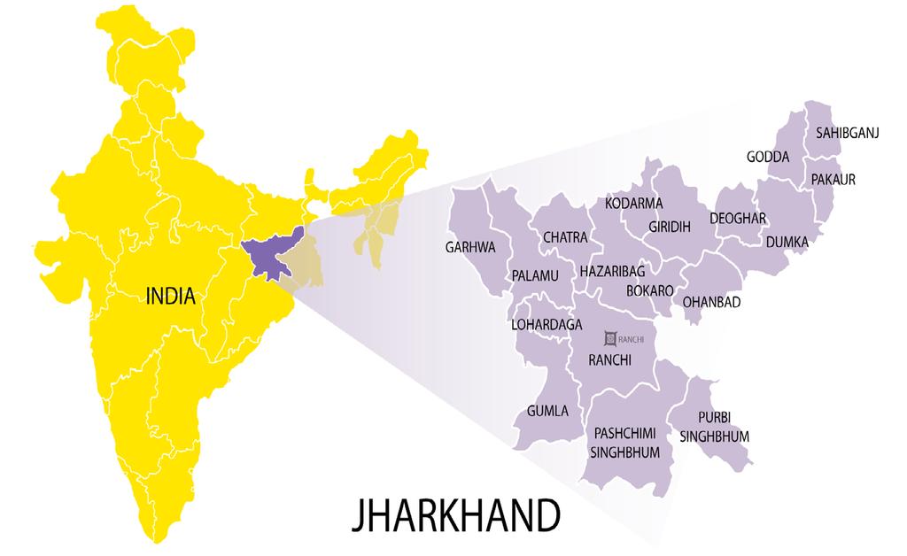 Jharkhand: population of 33.