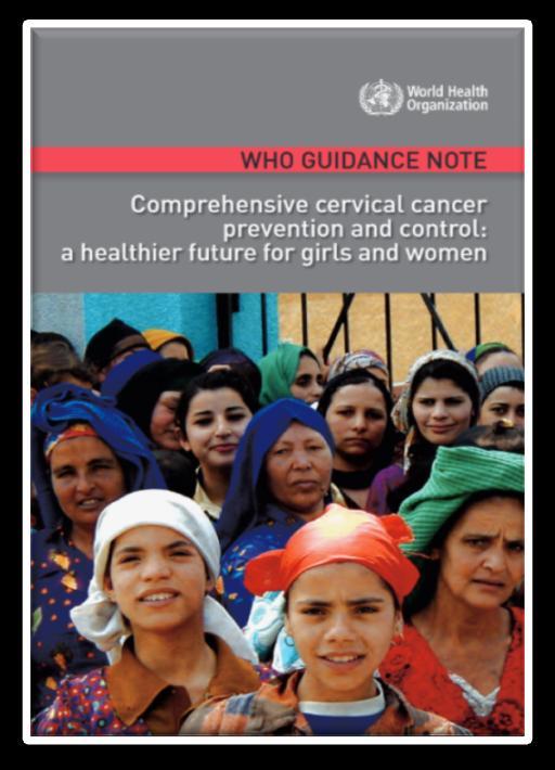 In 2012 WHO publication on comprehensive approach