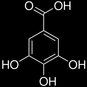 1.5.1. Galna kiselina Galna kiselina (3, 4, 5-trihidroksibenzoična kiselina, GA) (Slika 6) kao polihidroksifenolna sastavnica je šroko rasprostranjena u različitim biljkama, voću i hrani, gdje je