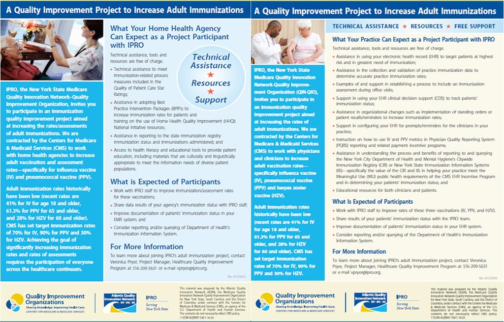 Assistance Provided to Home Health Agencies HHAs advised to access Home Health Quality Improvement (HHQI) website (homehealthquality.org) and download resource materials.