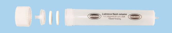 Luknova prepacked flash columns are packed with high purity silica gel by using our proprietary technology, showing excellent purification and separation performance.