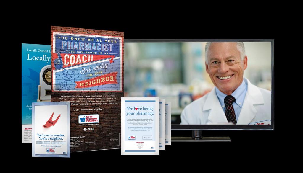 Branding and Advertising The Good Neighbor Pharmacy program dedicates an advertising manager to a cooperative in the designated market area who supports its members with a strategic advertising and