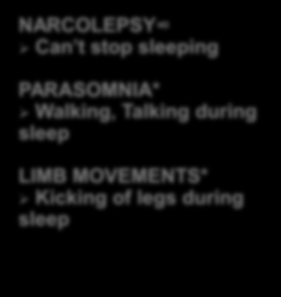 NARCOLEPSY Can t stop