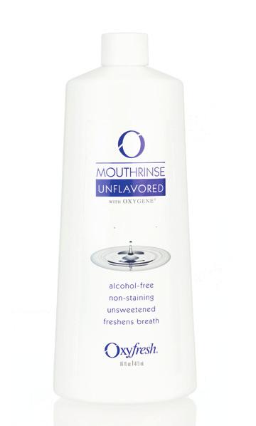 Unflavored mouthrinse Great breath control and uniquely unflavored This formula has been carefully designed to contain no flavoring or sweeteners of any kind.