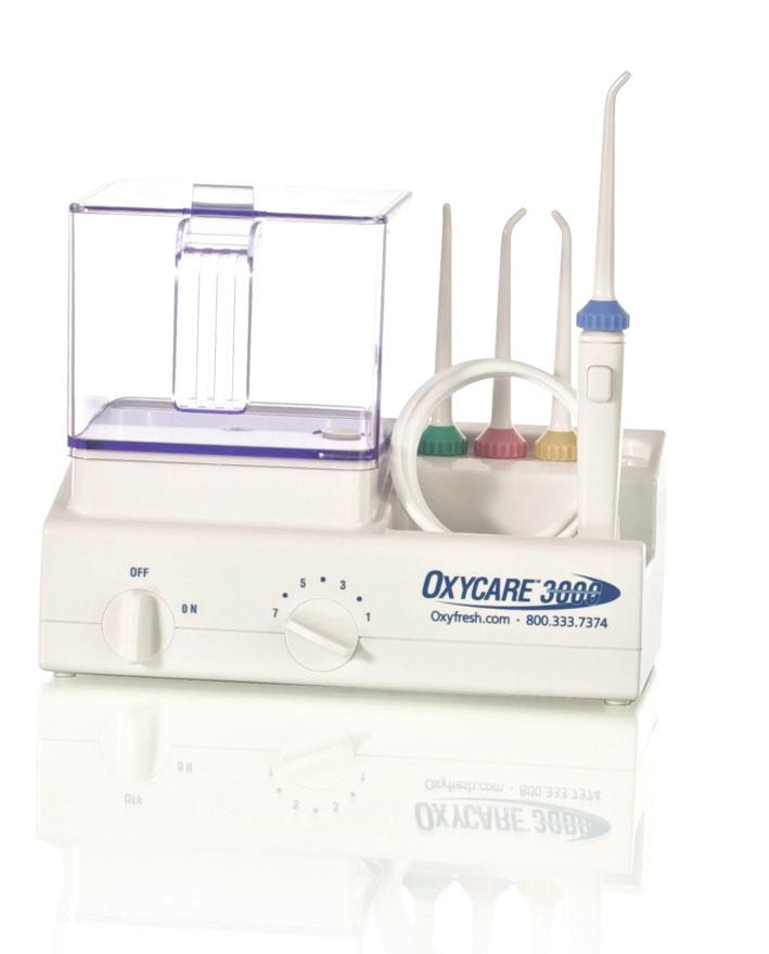oxycare 3000 The OxyCare 3000 is a state-of-the-art oral irrigator. It is the perfect addition to any daily hygiene regimen.