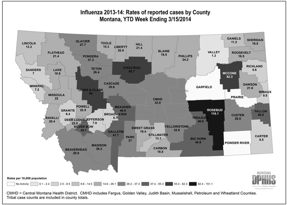 2013 14 Influenza Rates: