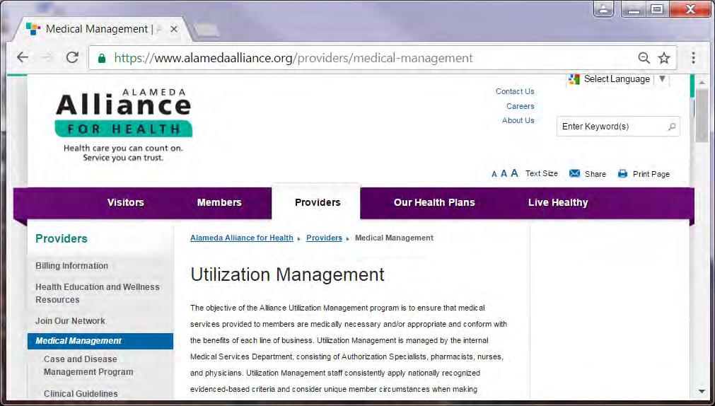 Utilization Management Medical Management