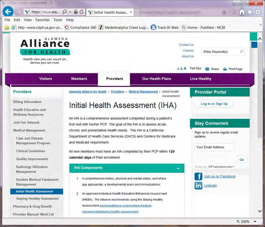 Alameda Alliance for Health Click either link for the details on the Staying Healthy Assessment (SHA/IHEBA).