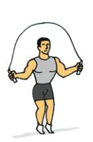 Jump Rope (arm cross) Jump Rope (arm cross) Continue jumping up and down as you bring the jump rope under your feet.